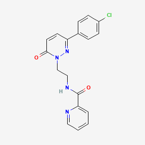 molecular formula C18H15ClN4O2 B2500825 N-(2-(3-(4-chlorophenyl)-6-oxopyridazin-1(6H)-yl)ethyl)picolinamide CAS No. 921852-57-5