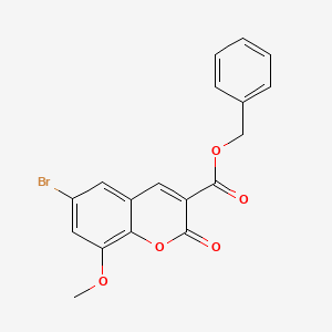 molecular formula C18H13BrO5 B2500826 benzyl 6-bromo-8-methoxy-2-oxo-2H-chromene-3-carboxylate CAS No. 899732-07-1