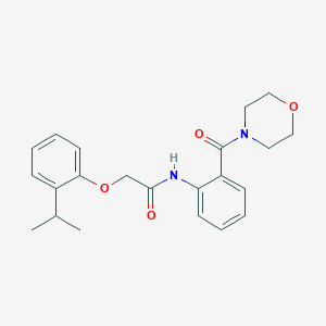 molecular formula C22H26N2O4 B250083 2-(2-isopropylphenoxy)-N-[2-(4-morpholinylcarbonyl)phenyl]acetamide 