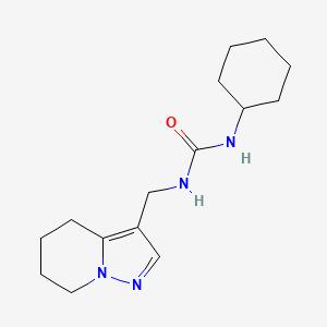 molecular formula C15H24N4O B2500830 1-Cyclohexyl-3-((4,5,6,7-tetrahydropyrazolo[1,5-a]pyridin-3-yl)methyl)urea CAS No. 2034337-61-4