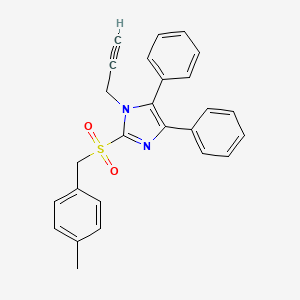 molecular formula C26H22N2O2S B2500831 4,5-二苯基-1-(2-丙炔基)-1H-咪唑-2-基-4-甲基苯甲基砜 CAS No. 866038-66-6