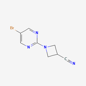 molecular formula C8H7BrN4 B2500833 1-(5-溴吡啶-2-基)氮杂环丁烷-3-碳腈 CAS No. 1855798-39-8