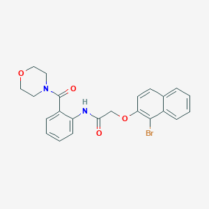 molecular formula C23H21BrN2O4 B250084 2-[(1-bromo-2-naphthyl)oxy]-N-[2-(4-morpholinylcarbonyl)phenyl]acetamide 