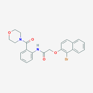 2-[(1-bromo-2-naphthyl)oxy]-N-[2-(4-morpholinylcarbonyl)phenyl]acetamide