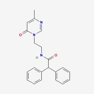 molecular formula C21H21N3O2 B2500843 N-(2-(4-methyl-6-oxopyrimidin-1(6H)-yl)ethyl)-2,2-diphenylacetamide CAS No. 1421526-04-6
