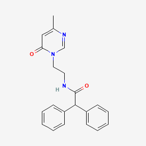 molecular formula C21H21N3O2 B2500843 N-(2-(4-甲基-6-氧代嘧啶-1(6H)-基)乙基)-2,2-二苯基乙酰胺 CAS No. 1421526-04-6