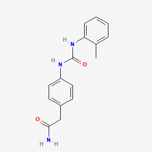 molecular formula C16H17N3O2 B2500845 2-(4-(3-(o-Tolyl)ureido)phenyl)acetamide CAS No. 1251710-33-4