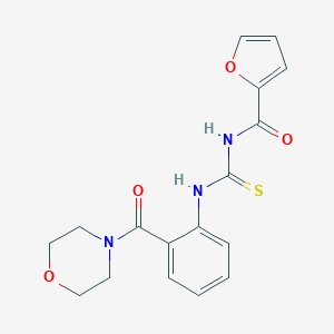 molecular formula C17H17N3O4S B250085 N-(2-furoyl)-N'-[2-(4-morpholinylcarbonyl)phenyl]thiourea 