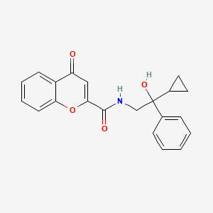 molecular formula C21H19NO4 B2500853 N-(2-cyclopropyl-2-hydroxy-2-phenylethyl)-4-oxo-4H-chromene-2-carboxamide CAS No. 1421469-10-4