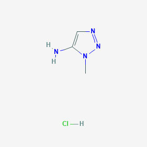 molecular formula C3H7ClN4 B2500856 3-甲基三唑-4-胺；盐酸盐 CAS No. 860176-00-7