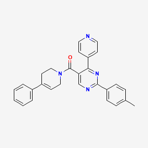 molecular formula C28H24N4O B2500858 (4-phenyl-5,6-dihydropyridin-1(2H)-yl)(4-(pyridin-4-yl)-2-(p-tolyl)pyrimidin-5-yl)methanone CAS No. 1216737-30-2