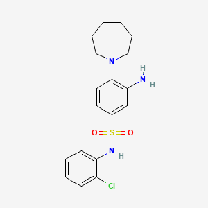 3-amino-4-(azepan-1-yl)-N-(2-chlorophenyl)benzene-1-sulfonamide