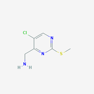 molecular formula C6H8ClN3S B2500863 4-(Aminomethyl)-5-chloro-2-(methylthio)pyrimidine CAS No. 1511510-10-3