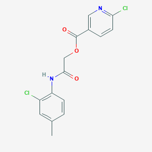 molecular formula C15H12Cl2N2O3 B2500869 [(2-Chloro-4-methylphenyl)carbamoyl]methyl 6-chloropyridine-3-carboxylate CAS No. 386279-51-2