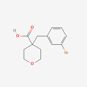 molecular formula C13H15BrO3 B2500881 4-[(3-溴苯基)甲基]氧杂环戊烷-4-羧酸 CAS No. 1273870-44-2