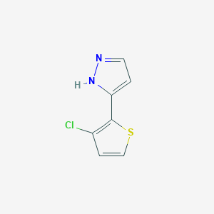 molecular formula C7H5ClN2S B2500884 5-(3-Chloro-2-Thienyl)-1H-Pyrazole CAS No. 166196-59-4