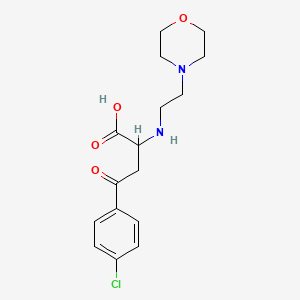 molecular formula C16H21ClN2O4 B2500894 4-(3-(4-氯苯基)-2-((2-吗啉基乙基)氨基)-4-氧代丁酸 CAS No. 1026755-05-4
