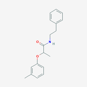 2-(3-methylphenoxy)-N-(2-phenylethyl)propanamide