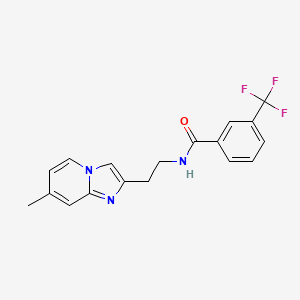 B2500903 N-(2-(7-methylimidazo[1,2-a]pyridin-2-yl)ethyl)-3-(trifluoromethyl)benzamide CAS No. 868977-86-0