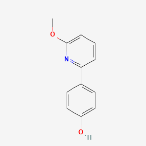 molecular formula C12H11NO2 B2500911 4-(6-甲氧基吡啶-2-基)苯酚 CAS No. 1269186-42-6