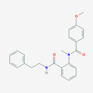 molecular formula C24H24N2O3 B250093 2-[(4-methoxybenzoyl)(methyl)amino]-N-(2-phenylethyl)benzamide 