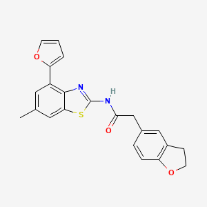 2-(2,3-Dihydrobenzofuran-5-yl)-N-(4-(furan-2-yl)-6-methylbenzo[d]thiazol-2-yl)acetamide