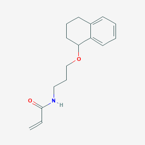 molecular formula C16H21NO2 B2500938 N-[3-(1,2,3,4-Tetrahydronaphthalen-1-yloxy)propyl]prop-2-enamide CAS No. 2128717-31-5