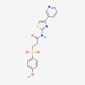 3-((4-methoxyphenyl)sulfonyl)-N-(4-(pyridin-3-yl)thiazol-2-yl)propanamide