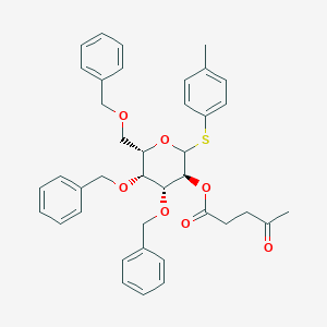 (3S,4R,5R,6S)-4-Oxo-pentanoic acid 4,5-bis-benzyloxy-6-benzyloxymethyl-2-p-tolylsulfanyl-tetrahydro-pyran-3-yl ester