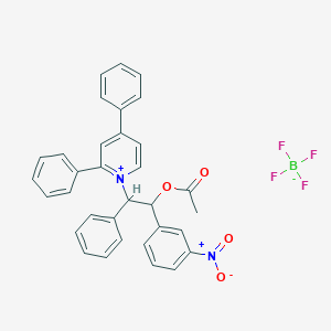 1-[2-(Acetyloxy)-2-(3-nitrophenyl)-1-phenylethyl]-2,4-diphenylpyridin-1-ium; tetrafluoroboranuide