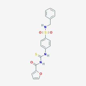 molecular formula C19H17N3O4S2 B250096 N-{[4-(benzylsulfamoyl)phenyl]carbamothioyl}furan-2-carboxamide 