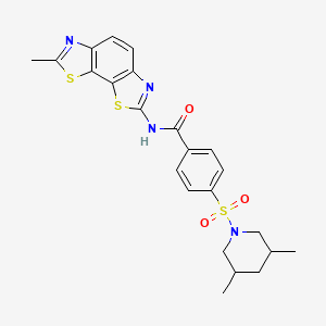 4-(3,5-dimethylpiperidin-1-yl)sulfonyl-N-(7-methyl-[1,3]thiazolo[4,5-g][1,3]benzothiazol-2-yl)benzamide