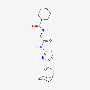 molecular formula C22H31N3O2S B2500966 N-[4-(ADAMANTAN-1-YL)-1,3-THIAZOL-2-YL]-2-(CYCLOHEXYLFORMAMIDO)ACETAMIDE CAS No. 536736-37-5