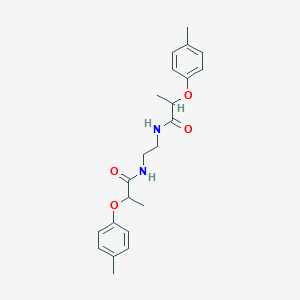 molecular formula C22H28N2O4 B250097 2-(4-methylphenoxy)-N-(2-{[2-(4-methylphenoxy)propanoyl]amino}ethyl)propanamide 