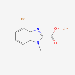 molecular formula C9H6BrLiN2O2 B2500973 锂；4-溴-1-甲基苯并咪唑并[2,1-b]咪唑-2-羧酸酯 CAS No. 2408965-20-6