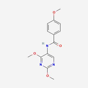 molecular formula C14H15N3O4 B2500976 N-(2,4-dimethoxypyrimidin-5-yl)-4-methoxybenzamide CAS No. 1448060-56-7