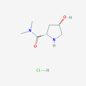 (2S,4S)-4-Hydroxy-N,N-dimethylpyrrolidine-2-carboxamide;hydrochloride