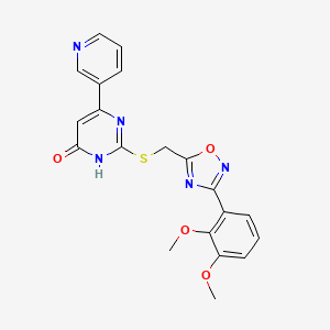 2-({[3-(2,3-Dimethoxyphenyl)-1,2,4-oxadiazol-5-yl]methyl}sulfanyl)-6-(pyridin-3-yl)pyrimidin-4-ol