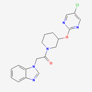 2-(1H-benzo[d]imidazol-1-yl)-1-(3-((5-chloropyrimidin-2-yl)oxy)piperidin-1-yl)ethanone