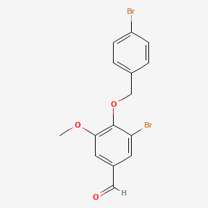 B2500991 3-Bromo-4-[(4-bromobenzyl)oxy]-5-methoxybenzaldehyde CAS No. 381238-98-8