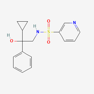 molecular formula C16H18N2O3S B2500994 N-(2-cyclopropyl-2-hydroxy-2-phenylethyl)pyridine-3-sulfonamide CAS No. 1448046-27-2