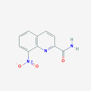 molecular formula C10H7N3O3 B2500995 8-硝基喹啉-2-羧酸酰胺 CAS No. 652968-08-6