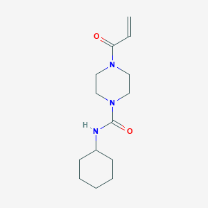 molecular formula C14H23N3O2 B2501002 N-cyclohexyl-4-(prop-2-enoyl)piperazine-1-carboxamide CAS No. 2094863-30-4