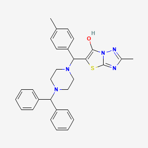 5-((4-Benzhydrylpiperazin-1-yl)(p-tolyl)methyl)-2-methylthiazolo[3,2-b][1,2,4]triazol-6-ol