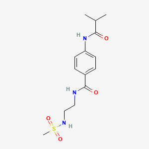 4-isobutyramido-N-(2-(methylsulfonamido)ethyl)benzamide