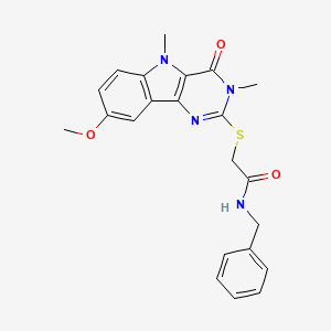 molecular formula C22H22N4O3S B2501019 N-[4-(1,3-benzothiazol-2-yl)-3-chlorophenyl]-3-chloro-2-methylbenzenesulfonamide CAS No. 1112435-85-4