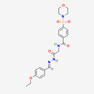 molecular formula C22H26N4O6S B2501021 (E)-N-(2-(2-(4-乙氧苯甲亚甲基)肼基)-2-氧代乙基)-4-(吗啉磺酰基)苯甲酰胺 CAS No. 391896-13-2