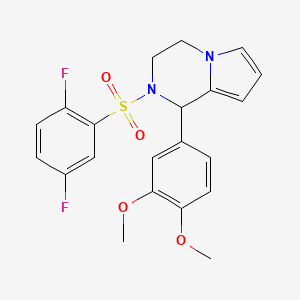 2-((2,5-Difluorophenyl)sulfonyl)-1-(3,4-dimethoxyphenyl)-1,2,3,4-tetrahydropyrrolo[1,2-a]pyrazine