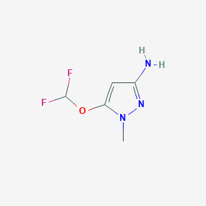 molecular formula C5H7F2N3O B2501027 5-(difluoromethoxy)-1-methyl-1H-pyrazol-3-amine CAS No. 149978-55-2