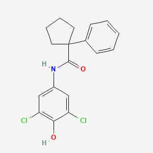 molecular formula C18H17Cl2NO2 B2501032 N-(3,5-Dichloro-4-hydroxyphenyl)(phenylcyclopentyl)formamide CAS No. 1023543-69-2